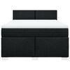 vidaXL Cama box spring con colch&oacute;n tela negro 160x200 cm