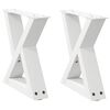 vidaXL Patas para mesa de centro (2 unidades), color blanco, 40 x (30-31,3) cm, acero