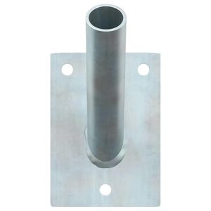 vidaXL Soporte de Bandera Plateado 10,5 x 7,5 x 2,5 cm Acero