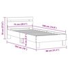 vidaXL Estructura de cama con cabecero y luces LED blanco 75x190 cm