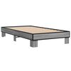 vidaXL Estructura cama madera ingenier&iacute;a metal gris Sonoma 90x190 cm