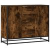 vidaXL Aparador madera de ingenier&iacute;a roble ahumado 92x35x76 cm