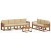 vidaXL Conjunto de sof&aacute;s de exterior 8 uds. Natural y Beige