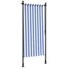 vidaXL Persiana enrollable exterior tela acero azul blanco 120x270 cm