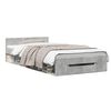 vidaXL Estructura de cama con almacenamiento Gris Hormig&oacute;n 80 x 200 cm