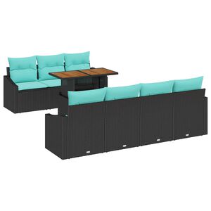 vidaXL Conjunto de sof&aacute;s de jard&iacute;n 8 uds. 7-N&uacute;mero de plazas