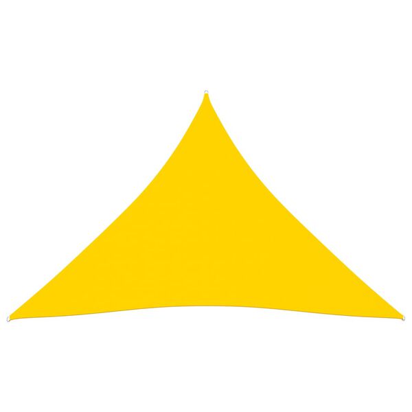 vidaXL Toldo de vela triangular tela Oxford amarillo 4x5x5 m