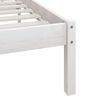 vidaXL Estructura de cama sin colch&oacute;n madera maciza blanco 140x190 cm