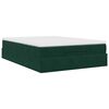 vidaXL Estructura de cama otomana con colch&oacute;n verde oscuro 140x200 cm