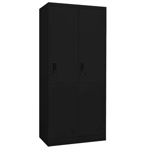 vidaXL Armario de acero negro 80x50x180 cm
