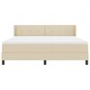 vidaXL Cama tipo Box Spring con colch&oacute;n Crema 200 x 180 cm Poli&eacute;ster