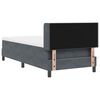 vidaXL Cama tipo Box Spring Gris oscuro 200 x 100 cm Poli&eacute;ster