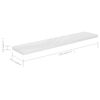 vidaXL Estante flotante pared 4 uds MDF blanco brillo 120x23,5x3,8 cm