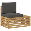 vidaXL Sof&aacute; modular de exterior con coj&iacute;n Blanco 91 x 63 x 73 cm