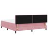 vidaXL Cama Box Spring LED con colch&oacute;n Rosa 180 x 200 cm Terciopelo