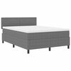vidaXL Cama Box Spring LED Gris claro y . 160 x 200 cm Tela de Pana