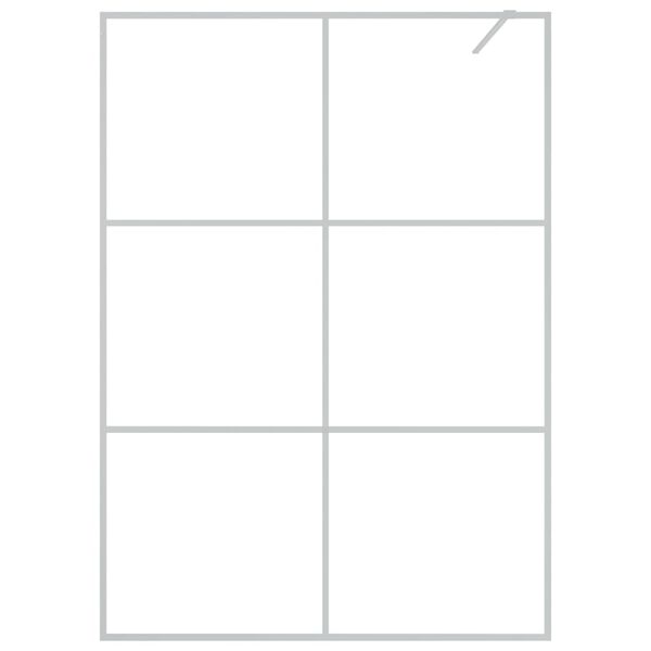 vidaXL Mampara de ducha vidrio ESG transparente plateado 140x195 cm