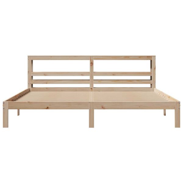vidaXL Estructura de cama con cabecero madera maciza de pino 200x200cm