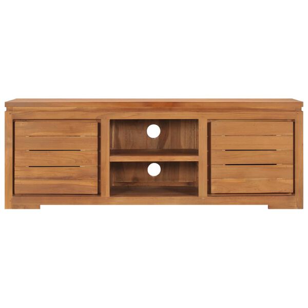 vidaXL Mueble para TV madera maciza de teca 110x30x40 cm