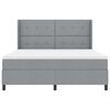 vidaXL Cama tipo Box Spring con colch&oacute;n Gris claro 180 x 200 cm tela