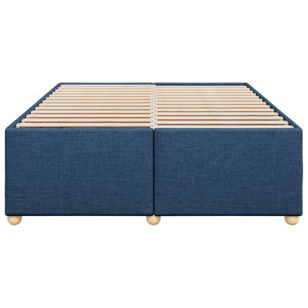 vidaXL Cama sin colch&oacute;n tela azul 140x190 cm
