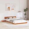 vidaXL Estructura de cama Marr&oacute;n 120 x 190 cm Madera