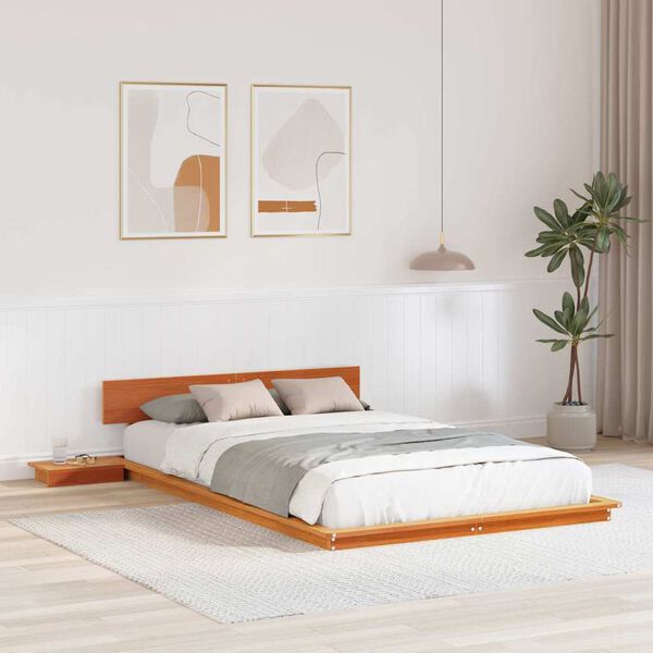 vidaXL Estructura de cama Marr&oacute;n 120 x 190 cm Madera