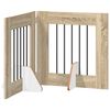 vidaXL Puerta para perros plegable con soportes 2 pcs Roble Sonoma