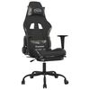 vidaXL Silla gaming con reposapi&eacute;s tela negro camuflaje