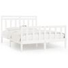 vidaXL Estructura de cama sin colch&oacute;n madera de pino blanco 160x200 cm