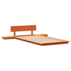 vidaXL Estructura de cama Marrón 75 x 190 cm Madera