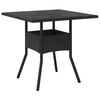vidaXL Conjunto de Comedor de Jard&iacute;n 3 pcs Negro rat&aacute;n sint&eacute;tico
