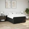 vidaXL Cama box spring con colch&oacute;n tela negro 140x200 cm