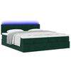 vidaXL Estructura de cama otomana colchones terciopelo verde oscuro
