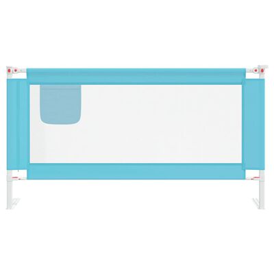 vidaXL Barandilla de seguridad cama de niño azul tela 160x25 cm