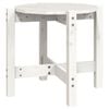 vidaXL Mesa de centro de madera maciza de pino blanco &Oslash;52,5x45 cm