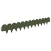 vidaXL Borde de C&eacute;sped 10 pcs 103 x 15 cm Acero Verde oliva