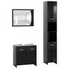 vidaXL Juego muebles de ba&ntilde;o 3 pzas madera de ingenier&iacute;a negro