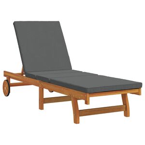 vidaXL Tumbona Marr&oacute;n 199 x 63 x 85 cm Madera de Acacia S&oacute;lida