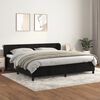 vidaXL Cama box spring con colch&oacute;n terciopelo negro 200x200 cm