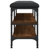 vidaXL Banco zapatero madera de ingenier&iacute;a marr&oacute;n roble 82x32x47 cm