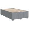 vidaXL Cama box spring con colch&oacute;n tela gris claro 120x200 cm