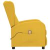 vidaXL Sillón de masaje elevable de tela amarillo