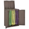 vidaXL Cubo de basura con 2 puertas PP marr&oacute;n 65x45x88 cm