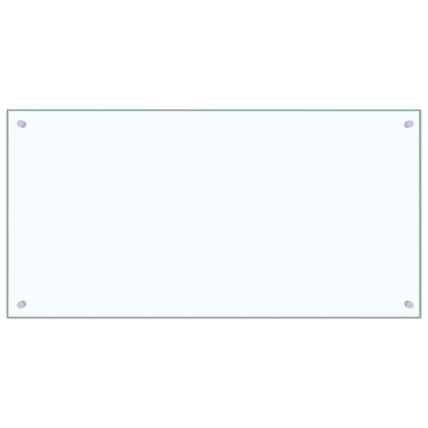 vidaXL Salpicadero de cocina 2 pcs Transparente 100 x 50 cm