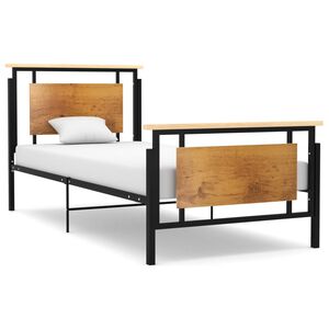 vidaXL Estructura de cama sin colchón metal 100x200 cm