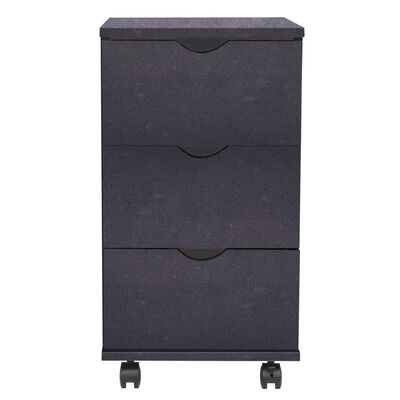 vidaXL Mueble de cajones negro 33x45x60 cm