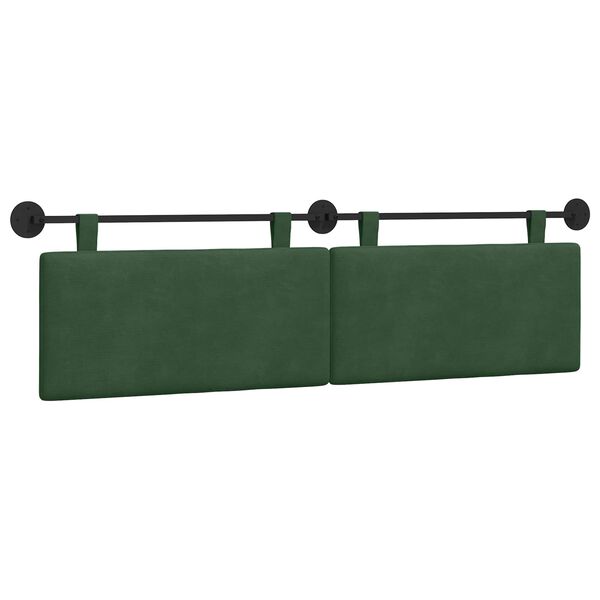 vidaXL Cabecera Colgante Liso Verde Selva 170 x 55 x 5 cm Tela de Pana