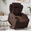 vidaXL Sill&oacute;n reclinable elevable cuero sint&eacute;tico marr&oacute;n