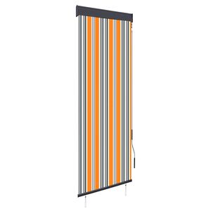 vidaXL Estor enrollable de exterior amarillo y azul 60x250 cm